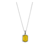 Collar colgante, Plata 925 bañada en rodio, Zirconia cúbica artificial