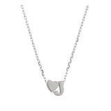 Collar colgante, Plata 925 bañada en rodio, Sin piedra