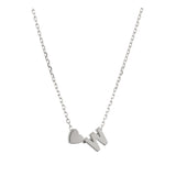 Collar colgante, Plata 925 bañada en rodio, Sin piedra