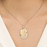 Collar colgante, Plata 925 y Bañado en oro, Sin piedra