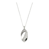 Collar colgante, Plata 925 bañada en rodio, Sin piedra