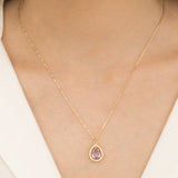 Collar colgante, Bañado en oro, Zirconia cúbica artificial, Vidrio de plomo