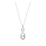 Collar colgante, Plata 925 bañada en rodio, Sin piedra