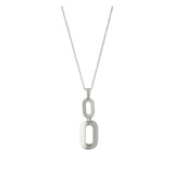 Collar colgante, Plata 925 bañada en rodio, Sin piedra