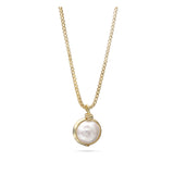 Collar colgante, Bañado en oro, Perla cultivada