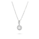 Collar colgante, Plata 925 bañada en rodio, Zirconia cúbica artificial