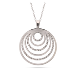 Collar colgante, Plata 925 bañada en rodio, Sin piedra