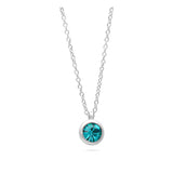 Collar colgante, Plata 925 bañada en rodio, Zirconia cúbica artificial
