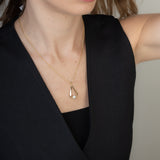 Collar colgante, Bañado en oro, Perla Swarovski artificial