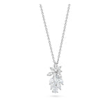 Collar colgante, Plata 925 bañada en rodio, Zirconia cúbica artificial