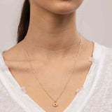 Collar colgante, Bañado en oro, Esmalte