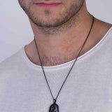 collar de hombre, Acero inoxidable, Sin piedra