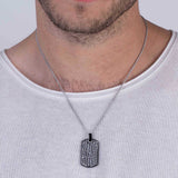 collar de hombre, Acero inoxidable, Sin piedra