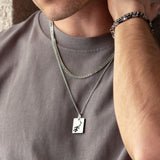 Collar colgante, Acero inoxidable, Sin piedra