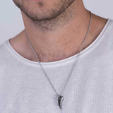 collar de hombre, Acero inoxidable, Sin piedra