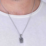 collar de hombre, Acero inoxidable, Sin piedra