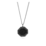 collar de hombre, Acero inoxidable, Ágata artificial