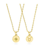 Collar colgante, Bañado en oro, Zirconia cúbica artificial