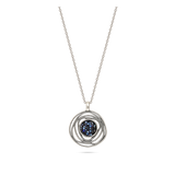 Collar colgante, Plata 925 bañada en rodio, Cristal Swarovski artificial