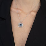 Collar colgante, Plata 925 bañada en rodio, Cristal Swarovski artificial