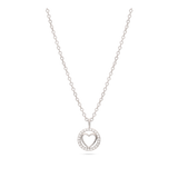 Collar colgante, Plata 925 bañada en rodio, Zirconia cúbica artificial