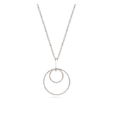 Collar colgante, Plata 925 bañada en rodio, Sin piedra