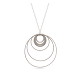 Collar colgante, Plata 925 bañada en rodio, Sin piedra