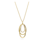 Collar colgante, Bañado en oro, Zirconia cúbica artificial
