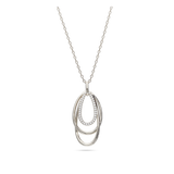 Collar colgante, Plata 925 bañada en rodio, Zirconia cúbica artificial