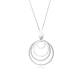 Collar colgante, Plata 925 bañada en rodio, Sin piedra