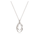 Collar colgante, Plata 925 bañada en rodio, Zirconia cúbica artificial