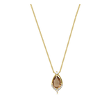 Collar colgante, Bañado en oro, Zirconia cúbica artificial