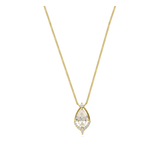 Collar colgante, Bañado en oro, Zirconia cúbica artificial
