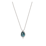 Collar colgante, Plata 925 bañada en rodio, Zirconia cúbica artificial