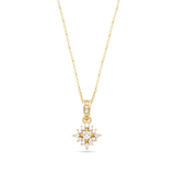 Collar colgante, Bañado en oro, Zirconia cúbica artificial