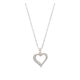 Collar colgante, Plata 925 bañada en rodio, Zirconia cúbica artificial