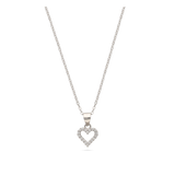 Collar colgante, Plata 925 bañada en rodio, Zirconia cúbica artificial