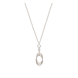 Collar colgante, Plata 925 bañada en rodio, Zirconia cúbica artificial