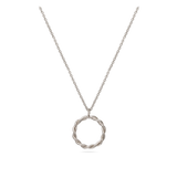Collar colgante, Plata 925 bañada en rodio, Sin piedra