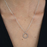 Collar colgante, Plata 925 bañada en rodio, Sin piedra