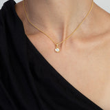 Collar colgante, Bañado en oro, Zirconia cúbica artificial