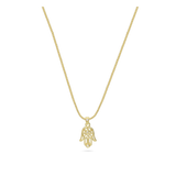 Collar colgante, Bañado en oro, Zirconia cúbica artificial