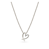 Collar colgante, Plata 925 bañada en rodio, Sin piedra