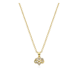 Collar colgante, Bañado en oro, Zirconia cúbica artificial