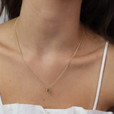 Collar colgante, Bañado en oro, Zirconia cúbica artificial