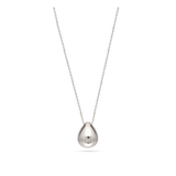 Collar colgante, Plata 925 bañada en rodio, Sin piedra