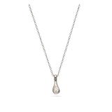 Collar colgante, Plata 925 bañada en rodio, Zirconia cúbica artificial