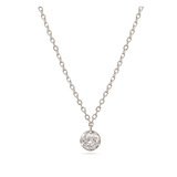 Collar colgante, Plata 925 bañada en rodio, Zirconia cúbica artificial