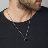 collar de hombre, Acero inoxidable, Esmalte