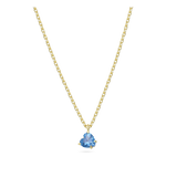 Collar colgante, Bañado en oro, Zirconia cúbica artificial